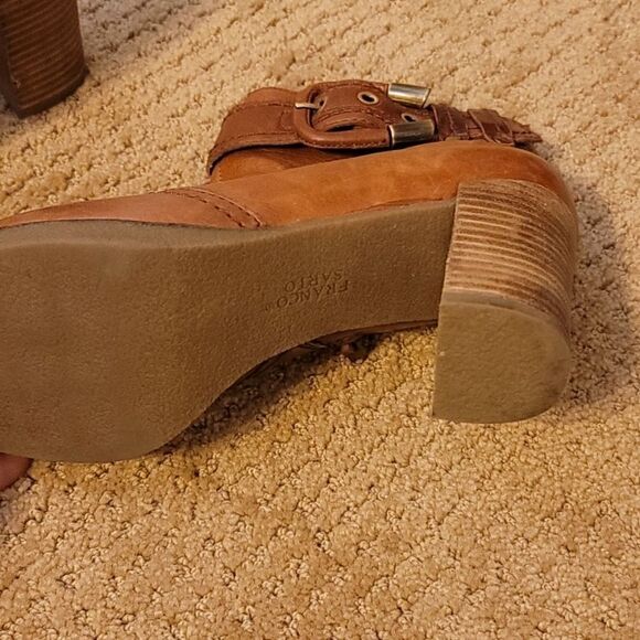 Franco Sarto Stacked Heel leather Ankle Boot - Picture 3 of 7